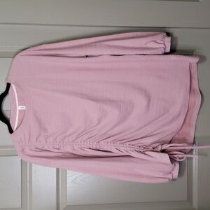 Nap take a nap pink rouched front balloon long sleeve top size large